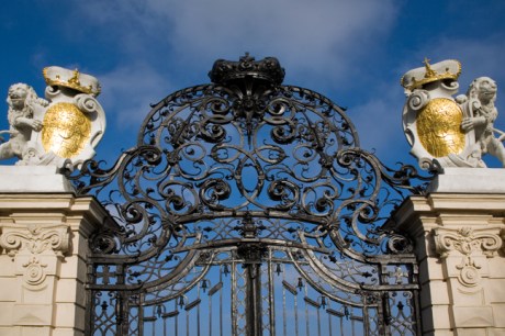 Gate, Upper Belvedere, Vienna, Austria, December 2008