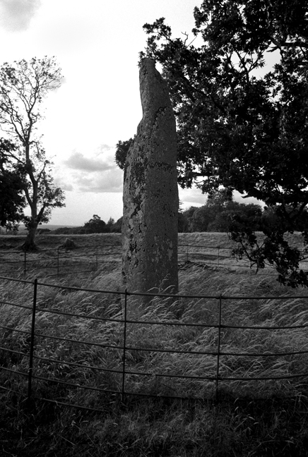 Longstone Rath & Standing Stone, Kildare, Ireland 1989 Standing Stone, Rath, Megalit