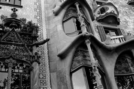 Casa Batlló by Gaudi, Barcelona, Spain, August 2002