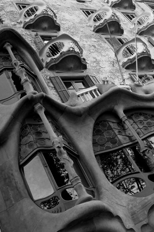 Casa Batlló by Gaudi, Barcelona, Spain, August 2002