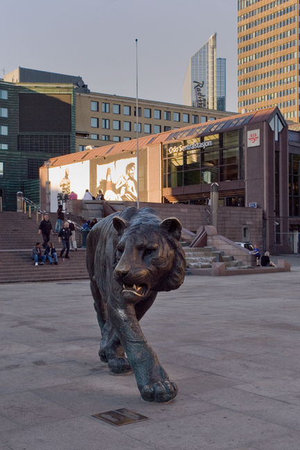 Tiger, Jernbanetorget, Oslo,, Norway, June 2010