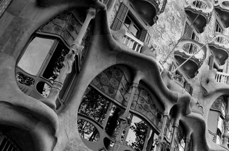 Casa Batlló by Gaudi, Barcelona, Spain, August 2002