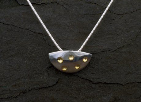 Silver Pendant with Gold inset by Steven Bourke, 2002