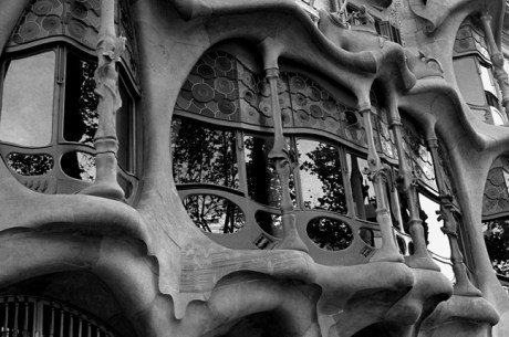 Casa Batlló by Gaudi, Barcelona, Spain, August 2002