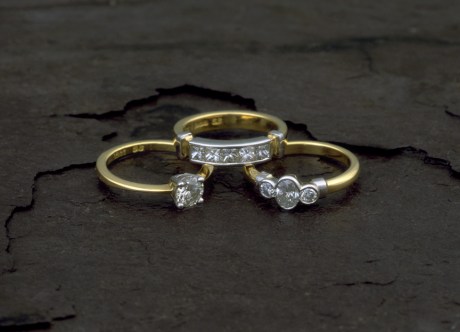 Gold, Platinum and Diamond Rings by Steven Bourke, 2002
