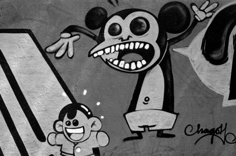 Graffiti, Parc Joan Miró, Barcelona, Spain, August 2002