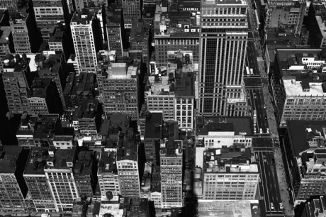 Manhattan from Empire State, Manhattan, New York, America, April 1995