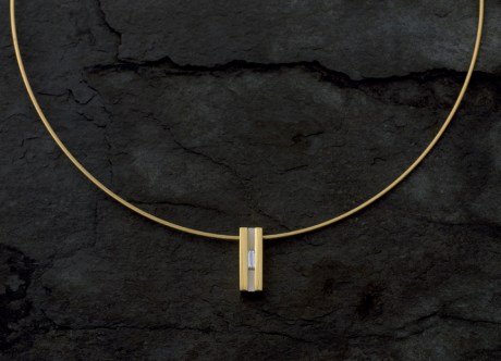 Gold, Platinum and Diamond Pendant by Steven Bourke, 2002