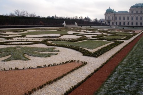 Palace Gardens at Belvedere, Vienna, Austria, December 2008