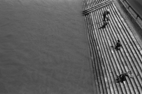 Fishing on the Danube, Budapest, Hungary, June 2001