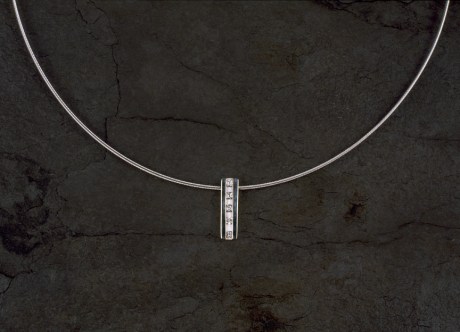Platinum and Diamond Pendant by Steven Bourke, 2002