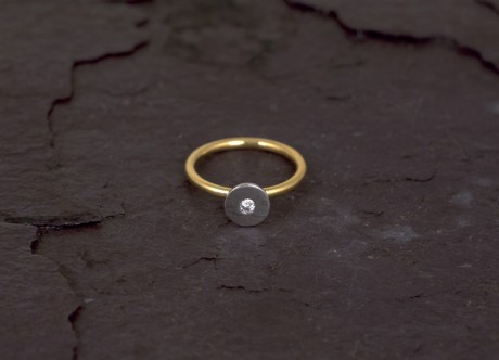 Gold, Platinum and Diamond Ring by Steven Bourke, 2003