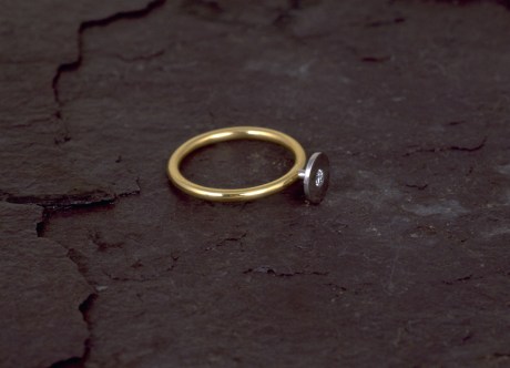 Gold, Platinum and Diamond Ring by Steven Bourke, 2003