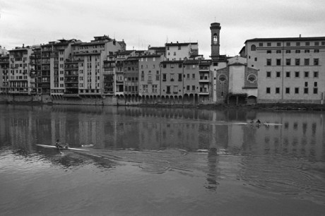Boating on The Arno, Florence, Italy, February 2007 