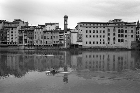 Boating on The Arno, Florence, Italy, February 2007