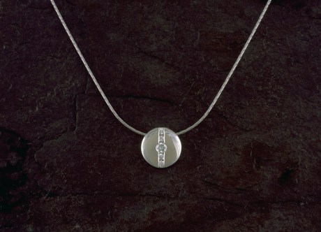 Platinum and Diamond Pendant by Steven Bourke, 2003