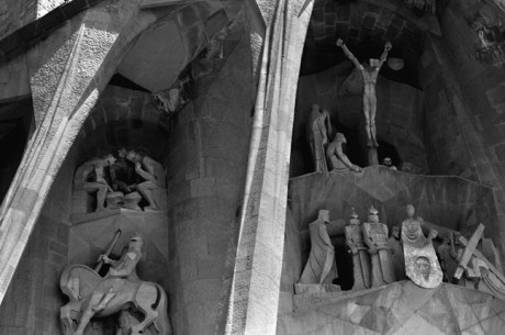 Passion Facade, Sagrada Familia, Barcelona, Spain, August 2002