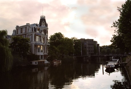 Singelgracht Canal, Dusk, Amsterdam, Netherlands, September 2003