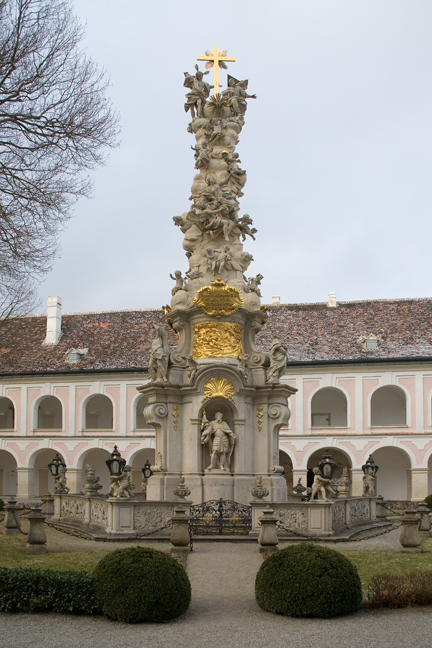 Plague Pillar,Stift Heiligenkreuz near Vienna, Austria, January 2009