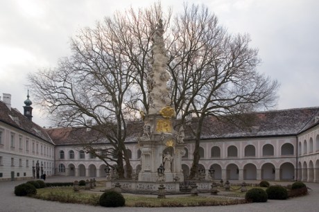 Plague Pillar,Stift Heiligenkreuz near Vienna, Austria, January 2009