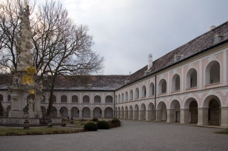 Plague Pillar,Stift Heiligenkreuz near Vienna, Austria, January 2009