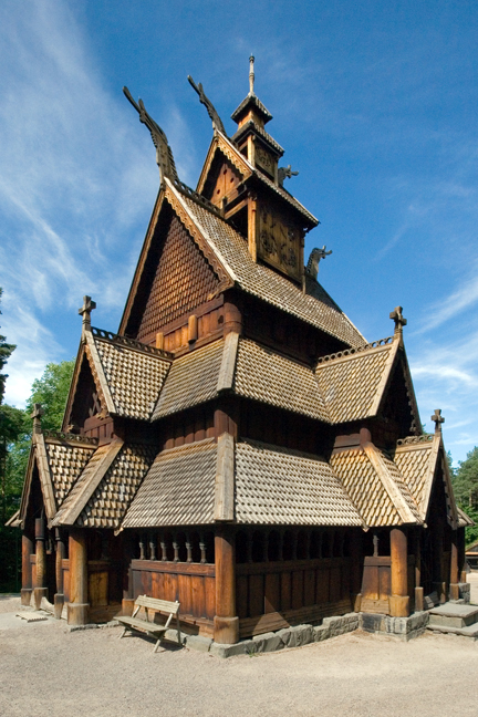 Gol Stave Church, Bygdøy Peninsula, Oslo, Norway, June 2010