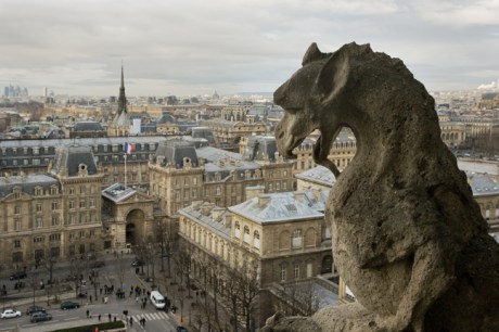 Gargoyle, Notre-Dame, Paris, France, January 2010 Gargoyle, Notre-Dame, Paris, France, January 2010