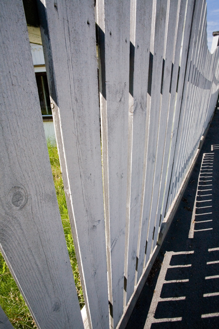 Picket fence, Bygdøy Peninsula, Oslo, Norway, June 2010