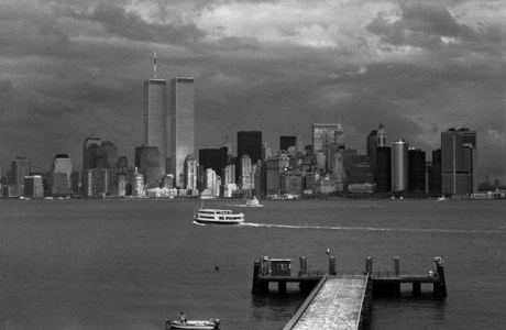Manhattan from Liberty Island, New York, America, November 1997