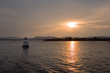 Sunset, Oslo Harbour, Oslo, Norway, June 2010