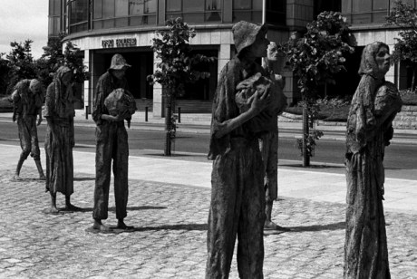 Famine Monument, Custom House Quay, Dublin, Ireland, July 2001