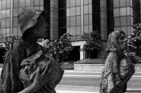Famine Monument, Custom House Quay, Dublin, Ireland, July 2001