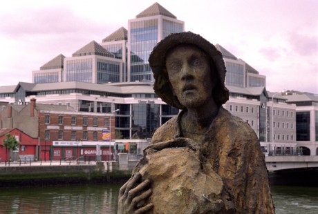 Famine Monument, Custom House Quay, Dublin, Ireland, August 2003