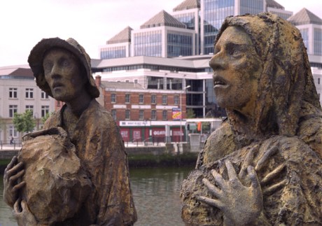 Famine Monument, Custom House Quay, Dublin, Ireland, August 2003