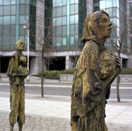 Famine Monument, Custom House Quay, Dublin, Ireland, July 2005