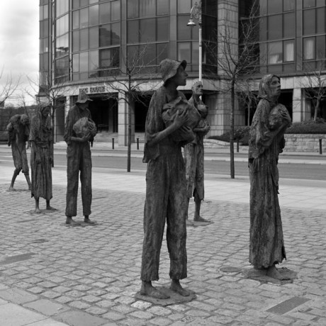 Famine Monument, Custom House Quay, Dublin, Ireland, July 2005