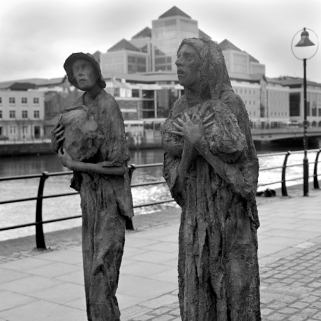 Famine Monument, Custom House Quay, Dublin, Ireland, July 2005