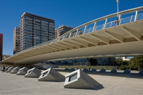 Santiago Calatrava Exposicion Bridge, Valencia, Spain, October 2010