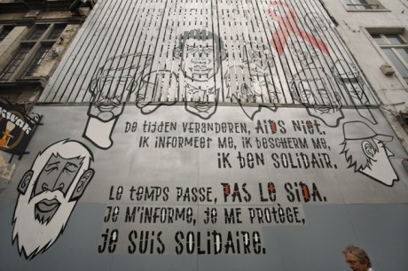 Rue de Marché aux Herbes, Brussels, Belgium, April 2011