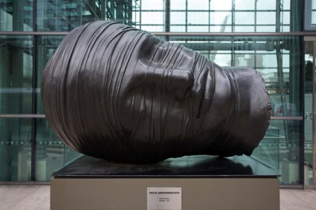 Testa Addormentata, Mitoraj, Canary Wharf, London, England, October 2011