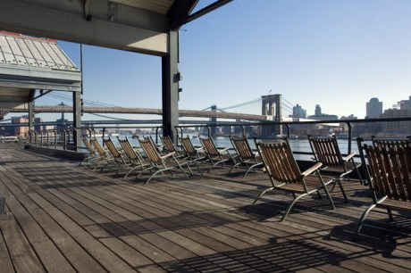 Pier 17, South Street Seaport, Manhattan, New York, America, January 2012