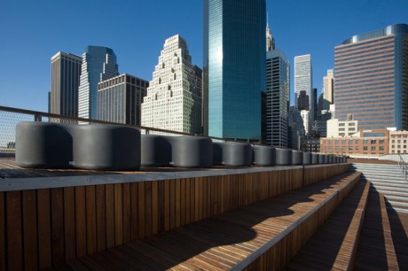 Pier 15, South Street Seaport, Manhattan, New York, America, January 2012