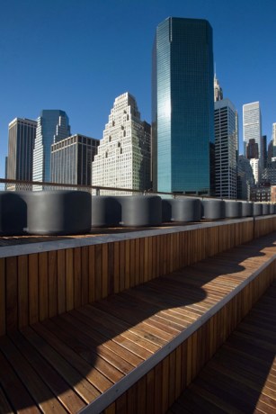 Pier 15, South Street Seaport, Manhattan, New York, America, January 2012