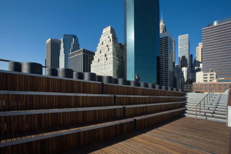 Pier 15, South Street Seaport, Manhattan, New York, America, January 2012