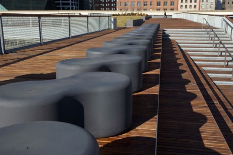 Pier 15, South Street Seaport, Manhattan, New York, America, January 2012