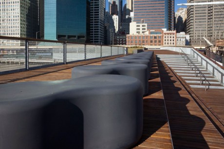 Pier 15, South Street Seaport, Manhattan, New York, America, January 2012