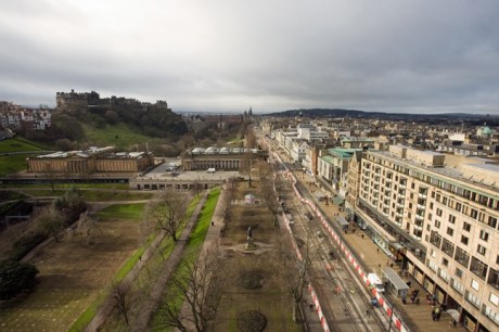 Princes Street, Edinburgh, Scotland, February 2012