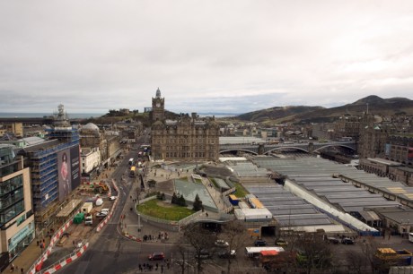 from the Scott Monument, Edinburgh, Scotland, February 2012