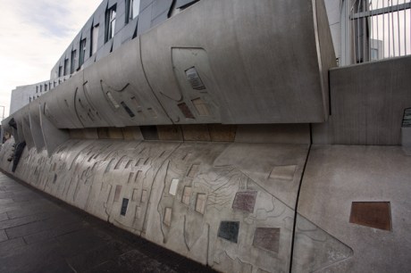 Pàrlamaid na h-Alba, Canongate, Edinburgh, Scotland, February 2012