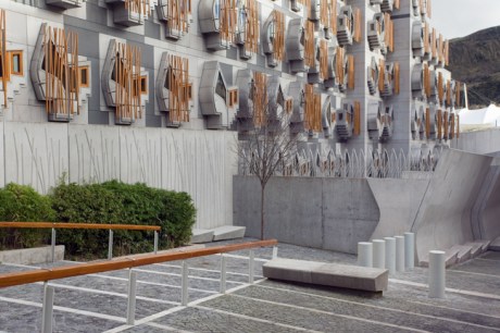 MSP Building, Reid's Close,  Edinburgh, Scotland, February 2012